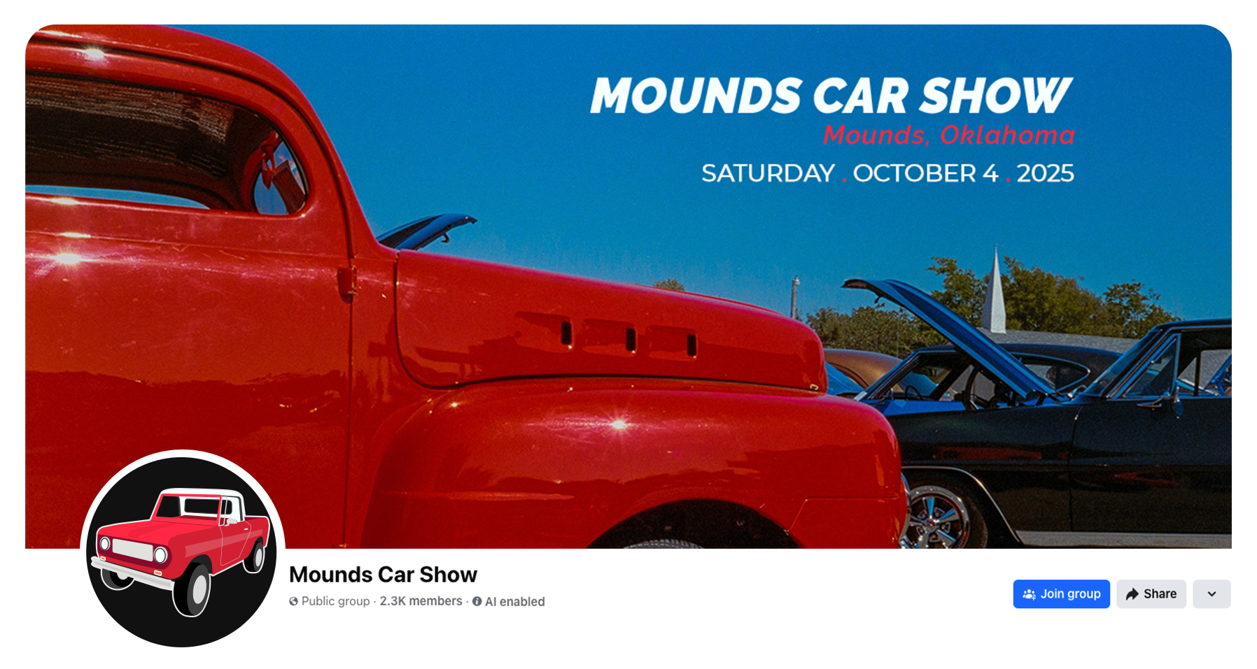 Mounds Car Show Facebook Page Graphic